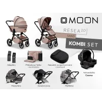 Kočárek MOON RESEA 2.0 Kombi set 3v1 - Sand 2025