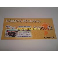 Dárková poukázka - certifikát-Dárková poukázka v hodnotě 5000,-Kč