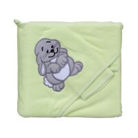 Scarlett froté ručník s kapucí a výšivkou Scarlett-Zelený