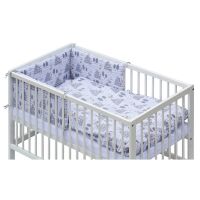 Dětská postýlka Scarlett s kompletní výbavou 120x60 cm - Srneček šedá