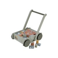 Little Dutch Vozíček s kostkami dřevěný Farma