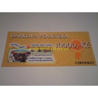Dárková poukázka - certifikát-Dárková poukázka v hodnotě 10000,-Kč