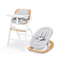 Set dětská židlička ZOPA Inspira 2 + novorozenecký set + houpací základna - Creamy Natur