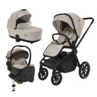 Set Kočárek Zopa Move Cross 5 + Hluboká korba Move XL + Autosedačka XM + báze - Ivory Beige