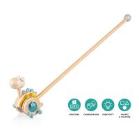 Zopa dřevěný jezdík Dinosaurus - Blue