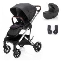 Set kočárek Zopa Quest + korba + adaptéry na autosedačku - Vulcan Black/Silver