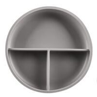 ZOPA Silikonový dělený talířek s přísavkou - Dove Grey