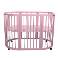 MIMIKO Postýlka Barbie kulatá 9v1 - Round Pink