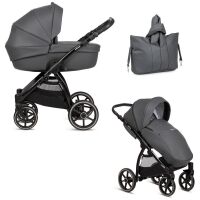 Kombinovaný kočárek Bo Jungle B-Suvvy - Shadow Grey Eco Leather