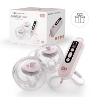 Odsávačka mateřského mléka KINDERKRAFT Double Hands-free Gentle Flow - Pink