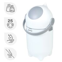 NATTOU Koš na pleny Dropy 27 cm, 20l - White
