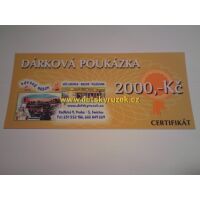 Dárková poukázka - certifikát-Dárková poukázka v hodnotě 2000,-Kč