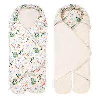 Zavinovačka Emitex BEA oboustranná Forest Blossom - Beige