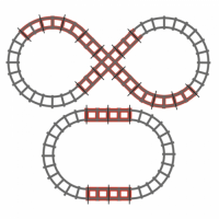 Peg-Pérego rozšiřující set koleje osmička pro Santa Fé Train