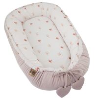 EKO Hnízdo pro miminko VELVET - Beige Meadow