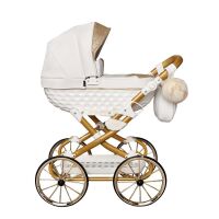 Dětský retro kočárek pro panenky Jasmine Kids Princess - 01