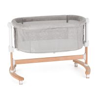 PETITE&MARS Postýlka dětská polohovatelná s funkcí kolébky Glory 2v1 - Mocha Beige