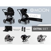 Kočárek MOON CIAO 2v1 Extra set - Onyx 2026