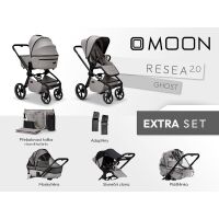 Kočárek MOON RESEA 2.0 Extra set - Ghost 2026