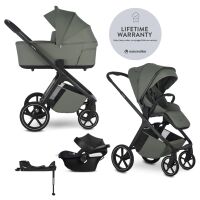 EASYWALKER Zoey Go kombinovaný kočárek 3v1 + Cybex Aton B2 + Base One - Mineral Green
