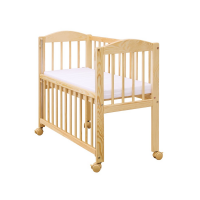 Dětská postýlka k posteli rodičů BABY Scarlett 90x41 cm stahovací bok - Přírodní borovice