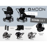 Kočárek MOON CIAO 3v1 Kombi set - Onyx 2026