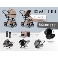Kočárek MOON CIAO 3v1 Kombi set - Sand 2026