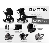 Kočárek MOON RESEA 2.0 Kombi set 3v1 - Onyx 2026