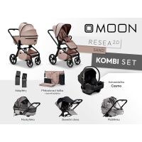 Kočárek MOON RESEA 2.0 Kombi set 3v1 - Sand 2026