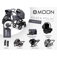 Kočárek Moon ReSea FOLD Kombi Set - Graphite 2026