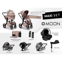 Kočárek MOON RESEA 2.0 Maxi Set 4v1 - Sand 2026