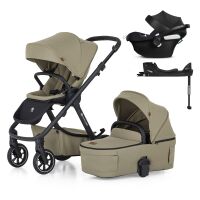 PETITE&MARS ICON RWS SET LITE kočárek + autosedačka Cybex 3v1 - Mossy Green