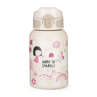 PETITE&MARS Láhev nerezová termo se slámkou 350 ml - Twinkling Fairy