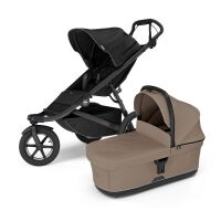 Kočárek 2v1 Thule Urban Glide 3 single + korba Bassinet - Black / Tinted Taupe 2025