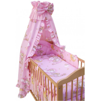 4DÍLNÁ SOUPRAVA DO POSTÝLKY SCARLETT MRÁČEK RŮŽOVÁ-Růžová