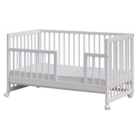 Postýlka Scarlett Kombi s vyndavacími příčkami buk - bílá 120 x 60 cm