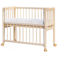 Dětská postýlka k posteli rodičů BABY Scarlett 90x41 cm stahovací bok 