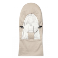 BabyBjörn Potah na lehátko - Soft Beige/Grey Woven