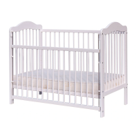 Postýlka Scarlett Alek borovice stahovací bok - Bílá