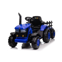 Dětský elektrický traktor s vlečkou 12V 7Ah dálkové ovládání - Modrý