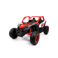 Elektrické autíčko Buggy Bumper 66 24V 4x200W | EVA | LED | 2,4Ghz | ECO kůže - Červené