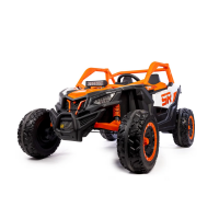 Elektrické autíčko Buggy Bumper 66 24V 4x200W | EVA | LED | 2,4Ghz | ECO kůže - Oranžové
