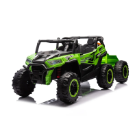 Elektrické autíčko Buggy UTV 4x4 s vlečkou 24V 4x200W dálkové ovládání - Zelené