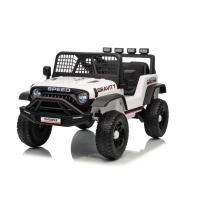 Elektrické autíčko Speed Offroad černé 4x45W 12V 7Ah dálkové ovládání - Bílé