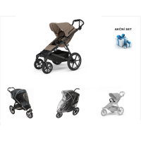 Akční set kočárek Thule Urban Glide 4-wheel + pláštěnka, madlo, moskytiera - Tinted Taupe