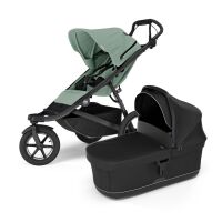 Kočárek 2v1 Thule Urban Glide 3 single + korba Bassinet - Mist Green/Black 2025