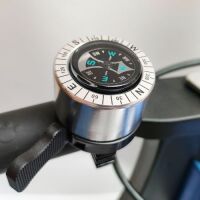 Zvonek pro odrážedla First Bike-Stříbrný zvonek kompas