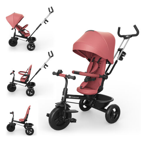  Dětská tříkolka KINDERKRAFT Aston 2 Plus - Pink