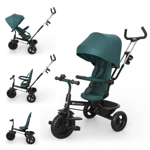  Dětská tříkolka KINDERKRAFT Aston 2 Plus - Green