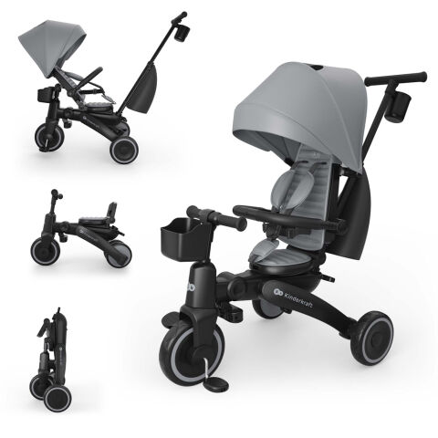 Dětská skládací tříkolka KINDERKRAFT Jazz 3 - Grey